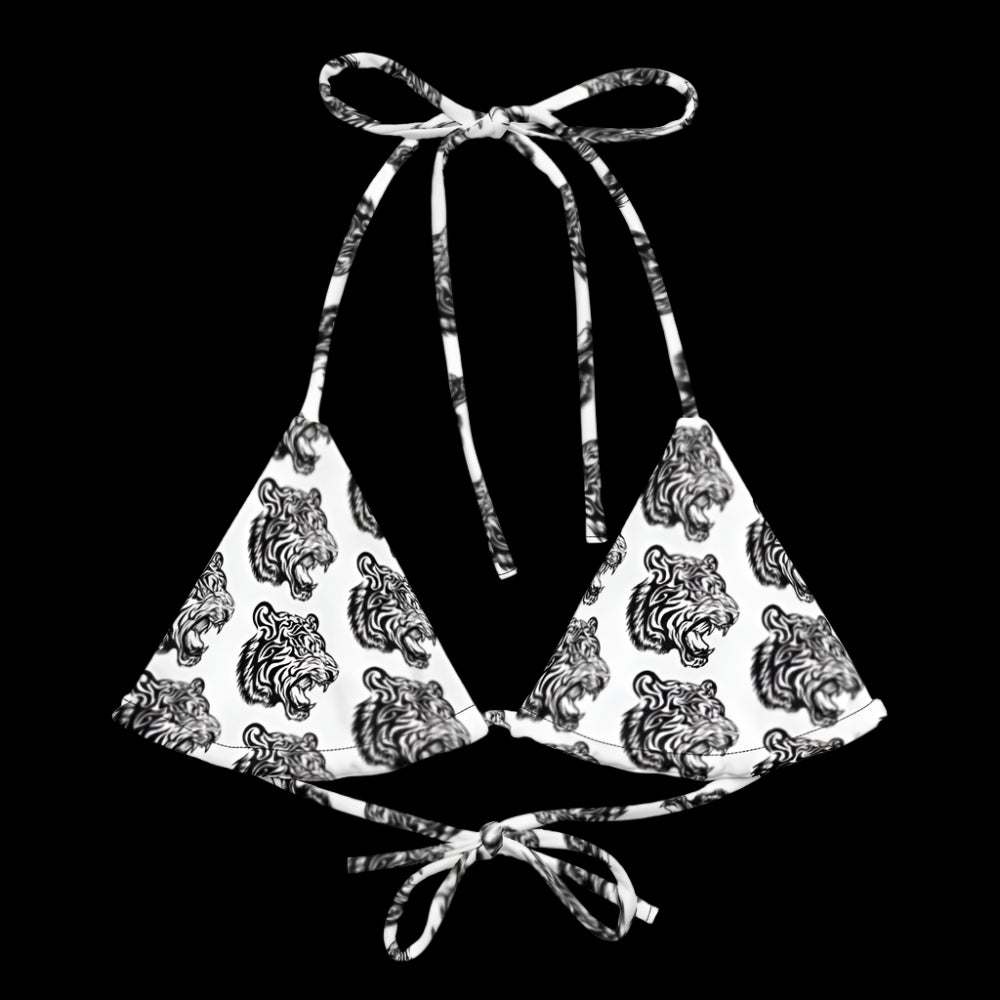 WHITE TIGER PADDED BIKINI TOP