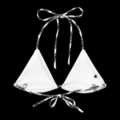 WHITE TIGER PADDED BIKINI TOP